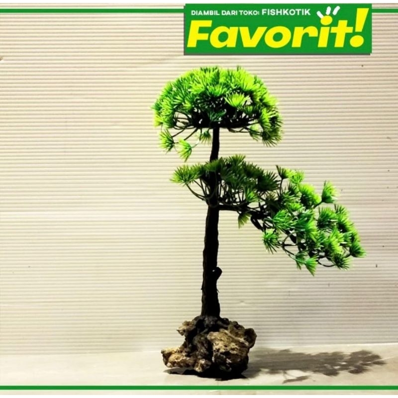 Bonsai Afrika Tanaman Plastik Aquascape Hiasan Aquarium Ikan Hias