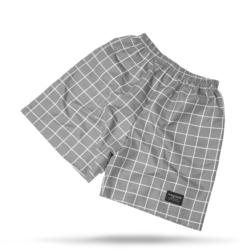 CELANA PENDEK PRIA SHORT PANTS BOXER SQUARE CELANA KOTAK GARIS COWOK SANTAI CELANA TARTAN - SQUARE G