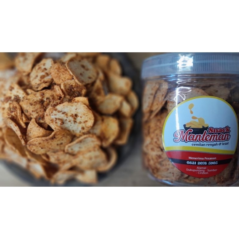 

Cemilan Basreng Pedas bumbu kering Manteman Snack 200gr