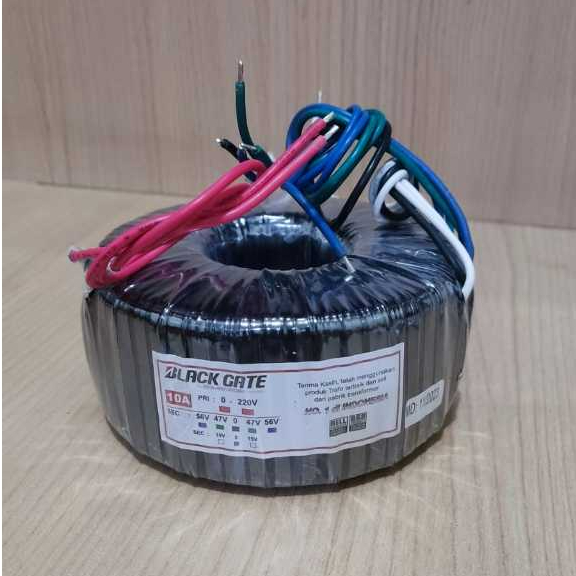 Trafo Toroid 10A BLACK GATE 47V & 56V Extra CT 15V / Trafo BELL