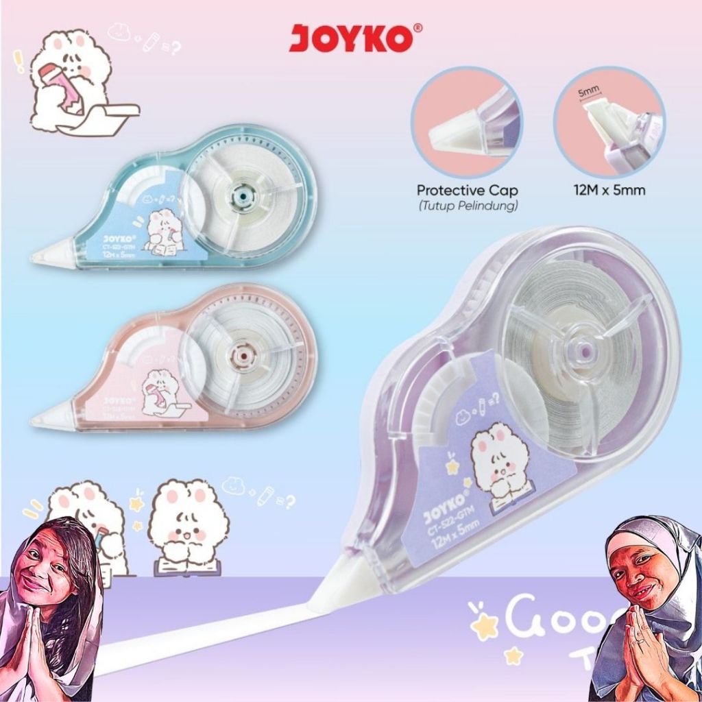 

Tip Ex Joyko Correction Tape CT-522-GTM Good Time 12 meter - Correction Tape