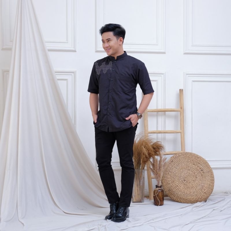 baju koko bordir pir dewasa lengan pendek baju koko bordir lengan pendek baju koko bordir kekinian