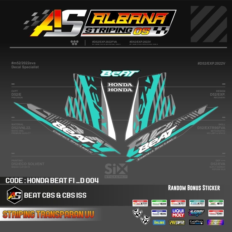 STRIPING VAREASI BEAT CBS 2021 TRANSPARAN/STICKER BEAT CBS TRANSPARAN UV