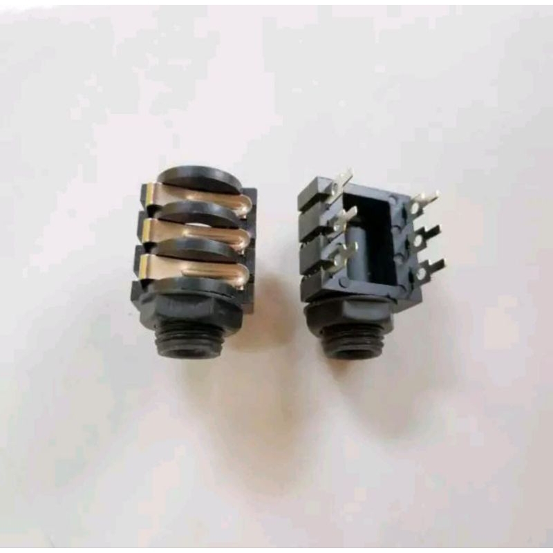 SOCKET SOKET MIC AKAI MONO / STEREO 6.5mm MODEL KELABANG 6P PIN TEMBAGA KUALITAS BAIK