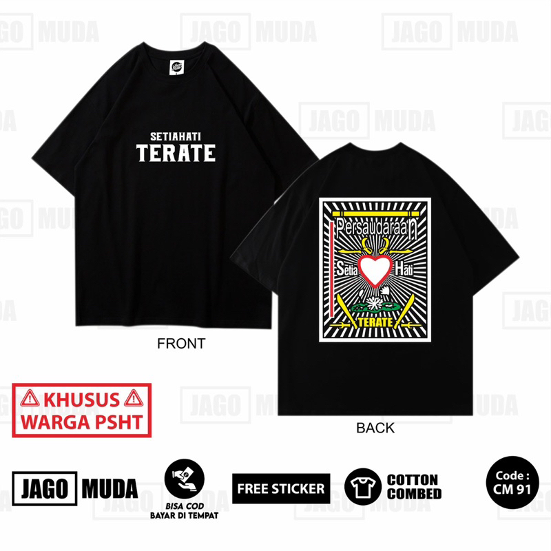 Jagomuda Terate Kaos Psht Lambang Bet Besar Keren Baju Lambang Psht Lawasan Full Punggung Cotton Com