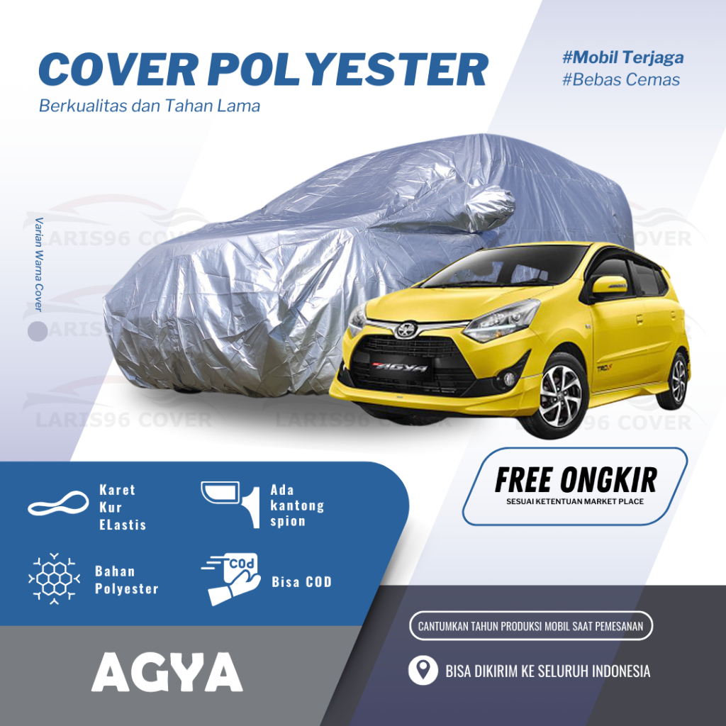 Cover Mobil / Sarung Mobil Agya Mantel Selimut Mobil Agya Trd Waterproof Outdoor Anti Air