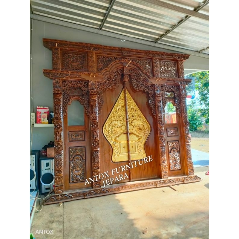pintu kusen jati ukiran gebyok furniture Jepara