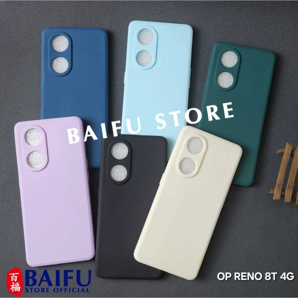 Oppo Reno 8T 4G Oppo Reno 8T 5G Softcase Macaron Square / Case Square Edge Case Oppo Reno 8T 4G Oppo