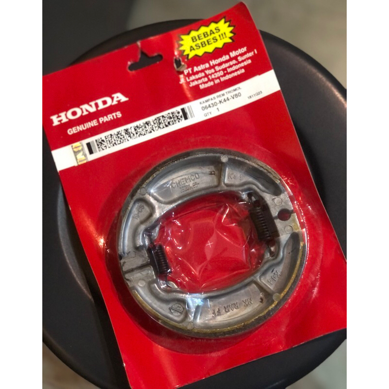 Kampas Belakang Rem Tromol K44-V80 Original Honda