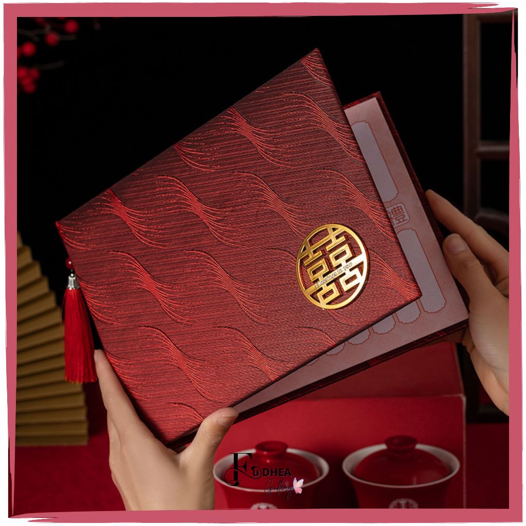 

FDG Buku Tamu Chinese Wedding Guest Book / buku Tamu Corak Shuang xi WED118