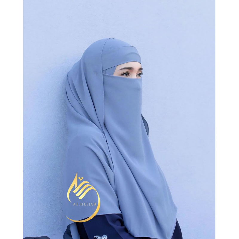 ANAEMMA shawl wardah niqob ♡ pashmina non instan set niqon ceruty premium