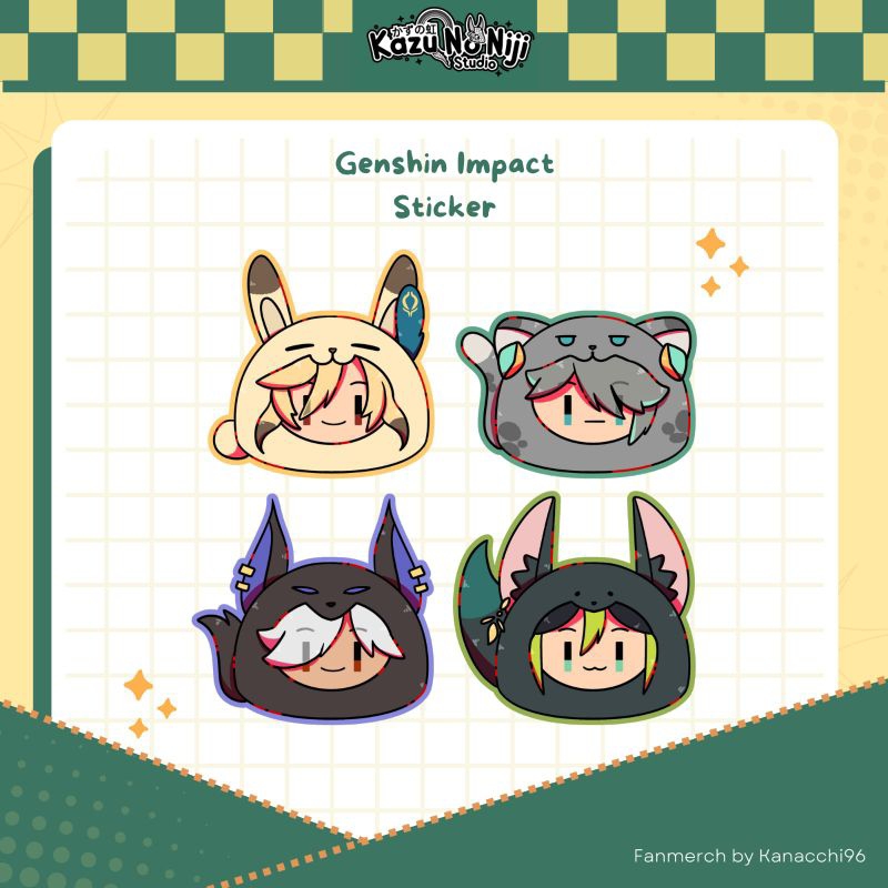 

[by kanacchi_] GENSHIN IMPACT MOCHI STICKER