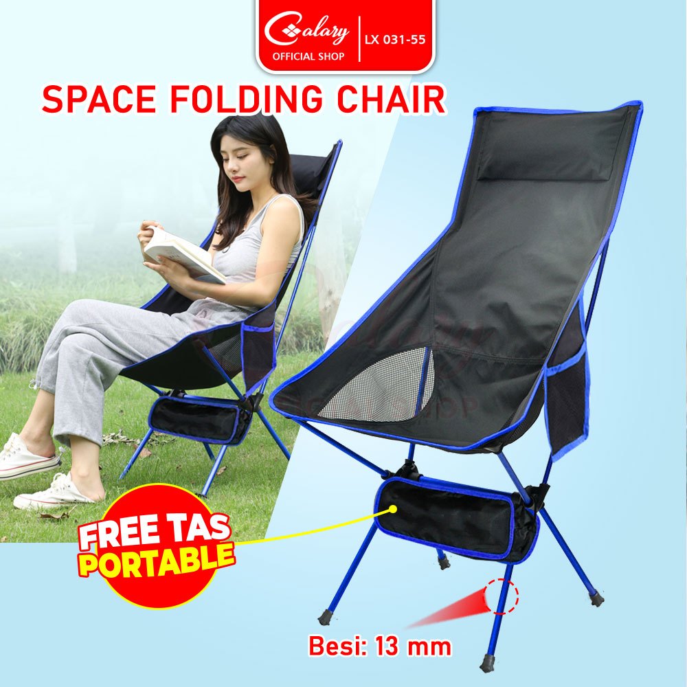 CALARY Kursi Lipat Piknik Hiking Mancing Portable Aksesoris Camping Outdoor Foldable Chair 031-55