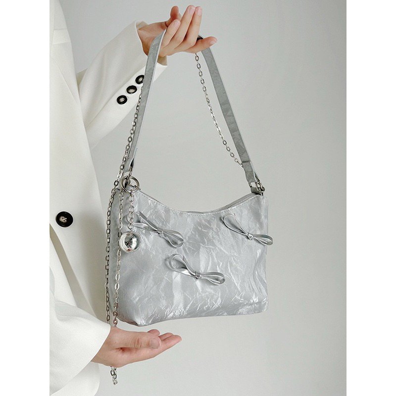 Tas Selempang Kulit Wanita Tas Bahu Cewek Slingbag Rantai JS 8398