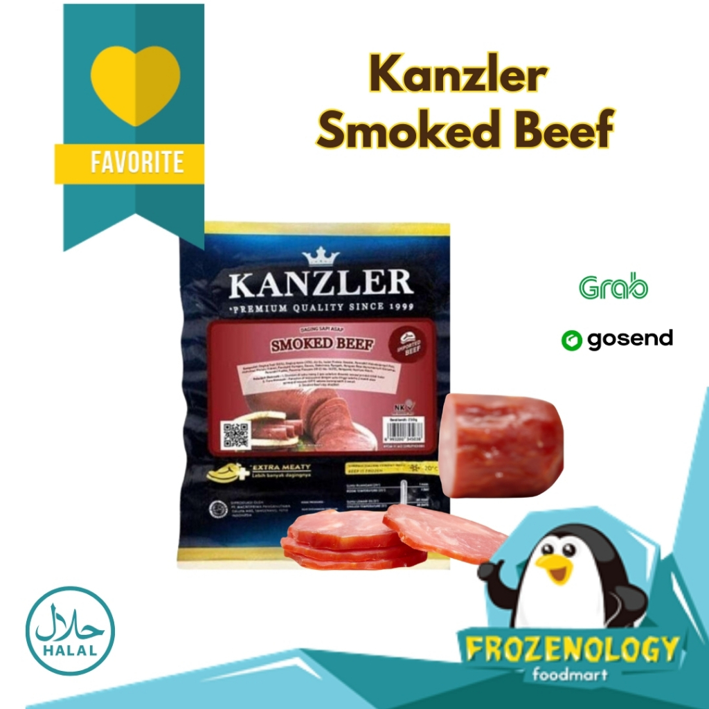 

Kanzler Smoked Beef Ham Slice Round | Daging Sapi Asap (250 gr) Frozen Halal