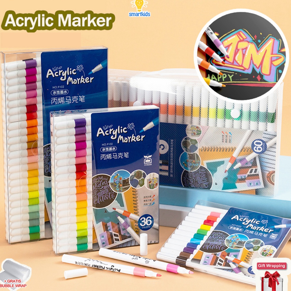 

KODE U8V2 Pen Akrilik Marker Warna Cepat Kering Tahan Air Spidol Acrylic Painter Menggambar Kreativitas Seni Edukasi Anak