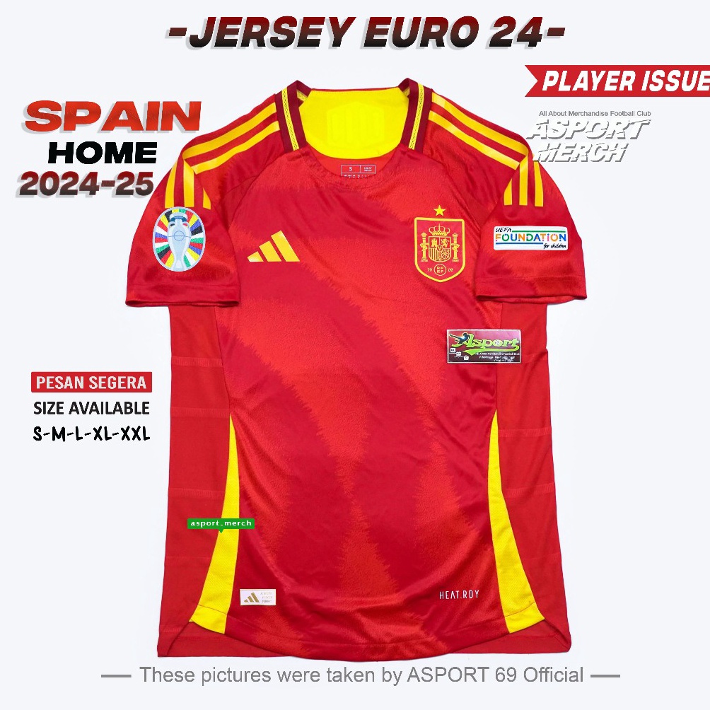 KODE Y54Q JERSEY SPAIN HOME 224 TERBARU PLAYER ISSUE JERSEY BOLA SPANYOL HOME EURO 224 225 JERSEY SP