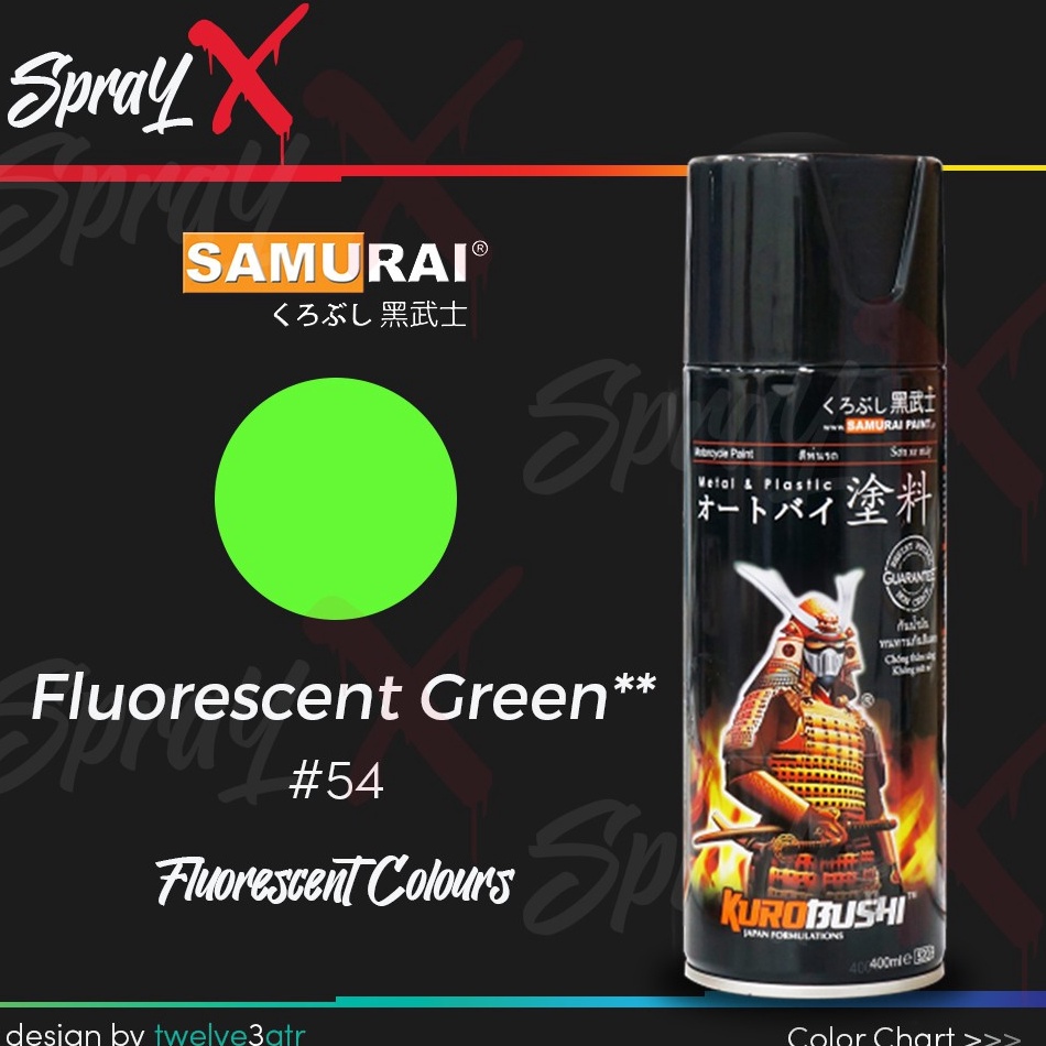 

KODE Y9U4 SAMURAI PAINT FLUORESCENT GREEN 54 HIJAU STABILO 54 4ML CAT AEROSOL KUALITAS KOMPRESOR