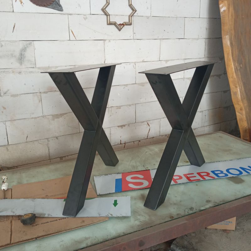 Kaki meja besi powder coating modern/Meja makan kaki besi/Kaki besi buat meja makan