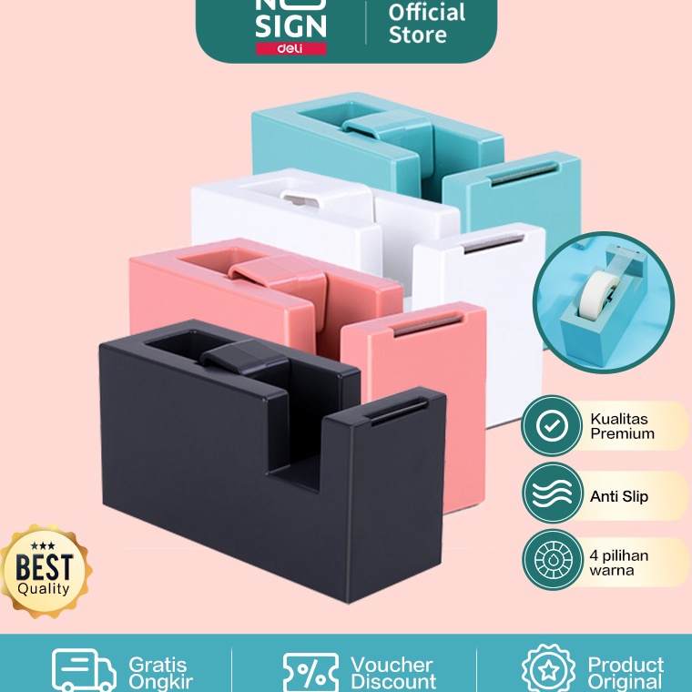 

KODE U9T6 Deli Nusign Dispenser Tape Non Slip Pisau Tajam 4 Warna NS121