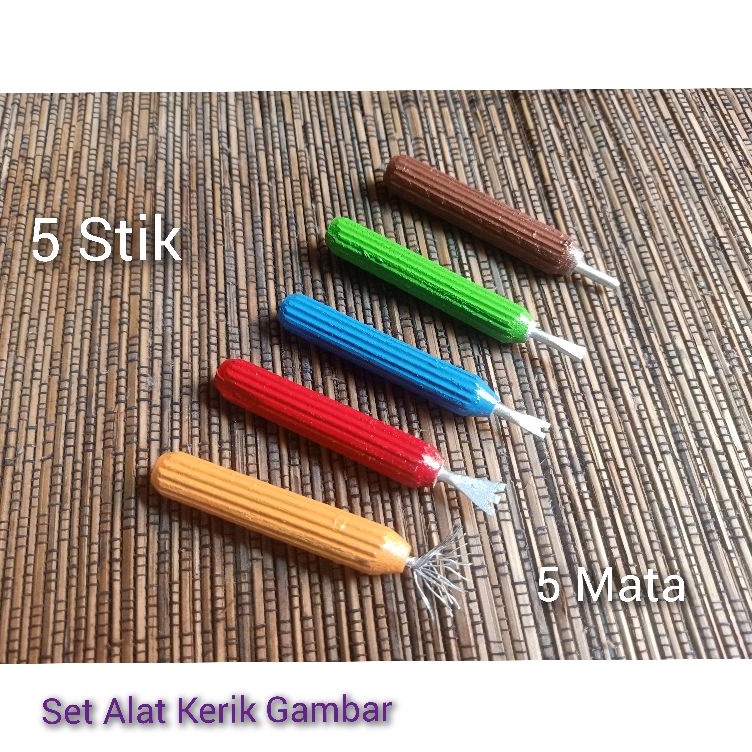 

KODE P2T6 Set Alat Kerik Gambar 5 Stik 5 Mata Alat Gores Krayon Menggambar Teknik Grafito Teknik Kerik Peralatan Menggambar