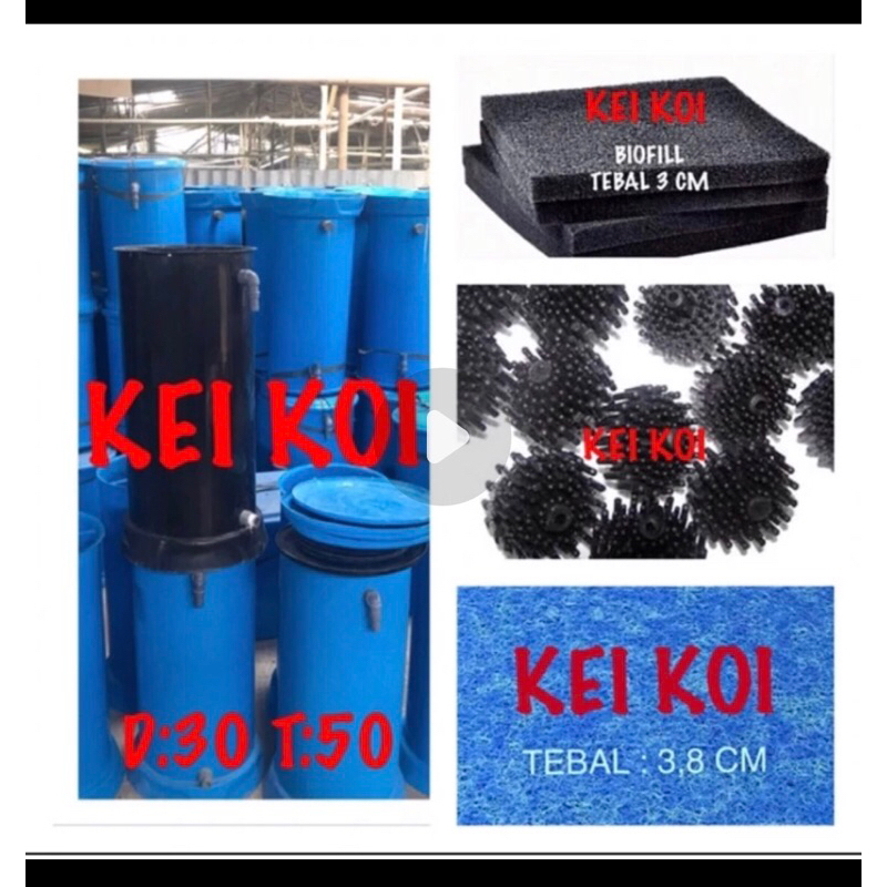 FILTER KOLAM / FILTER TABUNG / FILTER TONG FIBER D:30 T:50