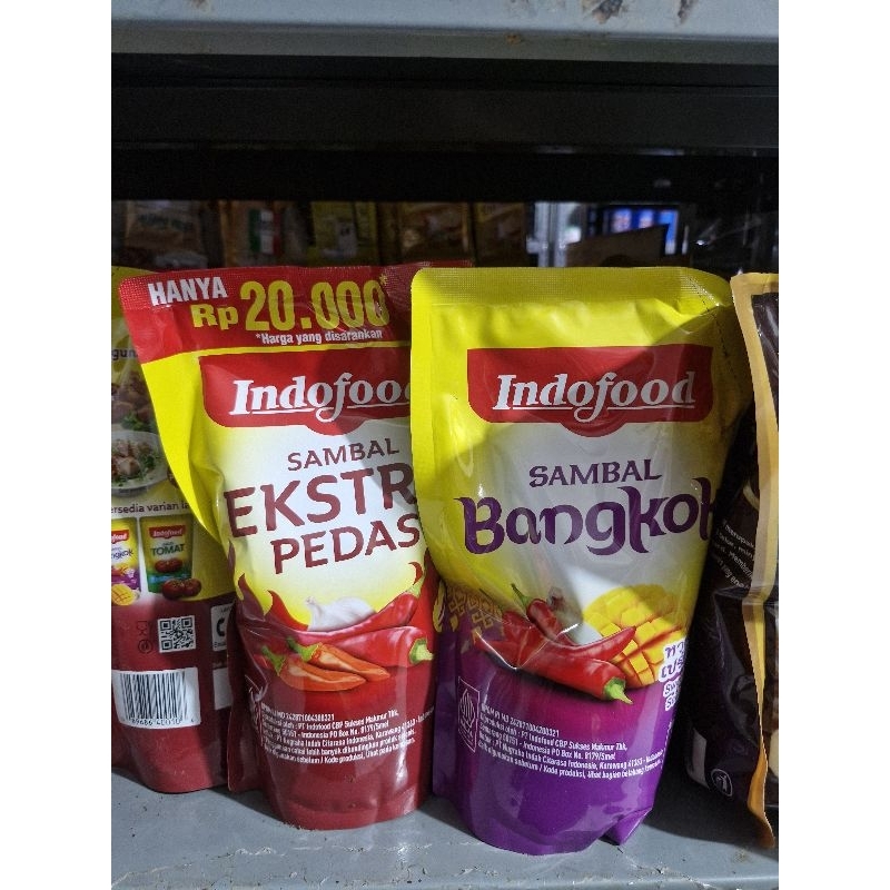 

Sambal Ekstra Pedas Indofood Saus Extra Hot 1kg Refill Pouch