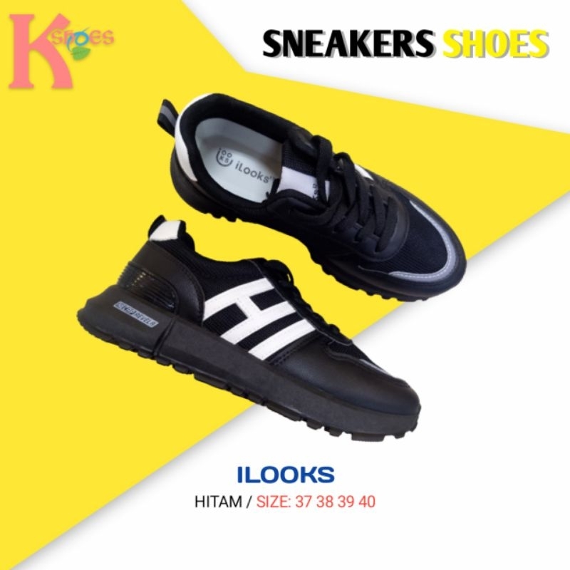 ILOOKS SHOES - SEPATU SNEAKERS KETS CEWEK SOL TINGGI / TEBAL ORIGINAL STORE NEW ARIVAL PREMIUM