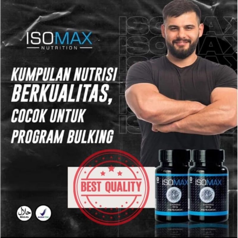 Isomax Bantuk Untuk Mambentuk Massa Otot Halal.