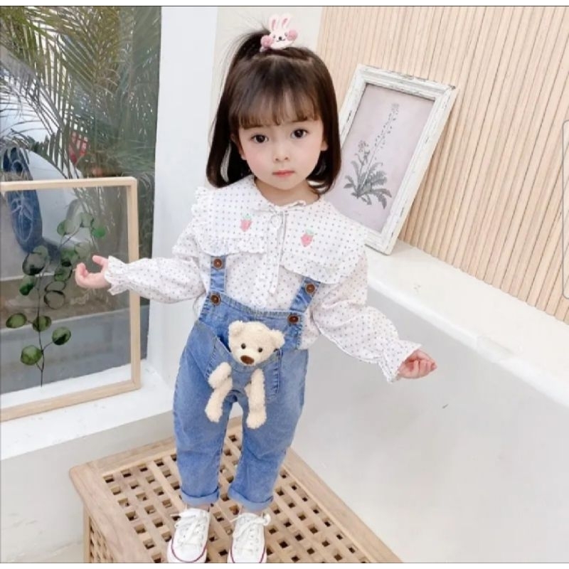 OVERALL BONEKA BEAR ANAK PEREMPUAN usia 1-5 tahun/OVERALL ANAK PEREMPUAN 1-5 TAHUN