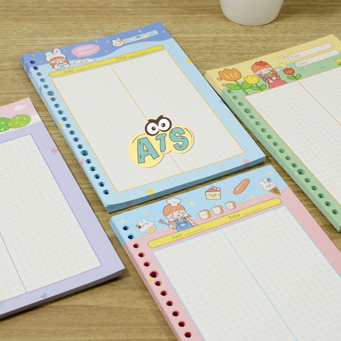 

Kilat Loose Leaf A5 2 Lubang Kartun Girl and Animal