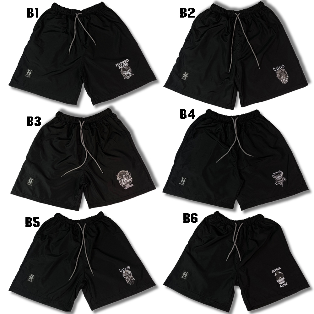 short pants celana pendek pria wanita boxer motif logo basic casual walkshort custom sablon print pr