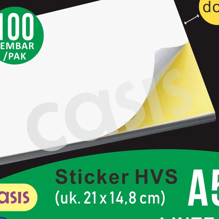 

Termurah kes stiker hvs A5 isi 1 lbr lintec CASIS