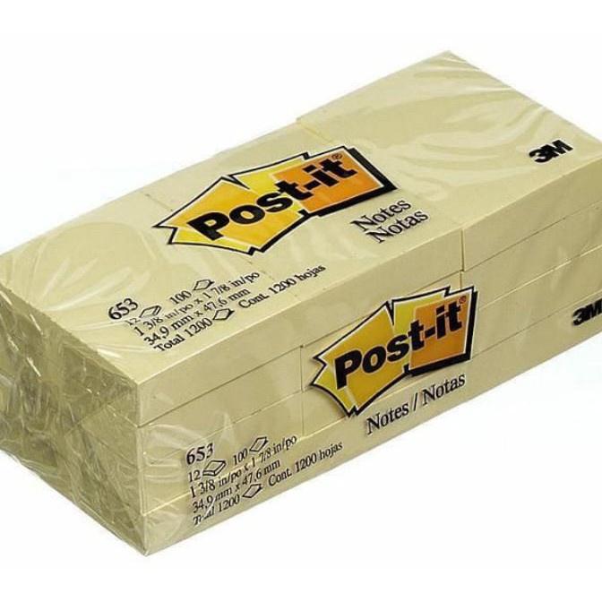 

KF7 Post it 653 3M tertera 1 pak 12 pad