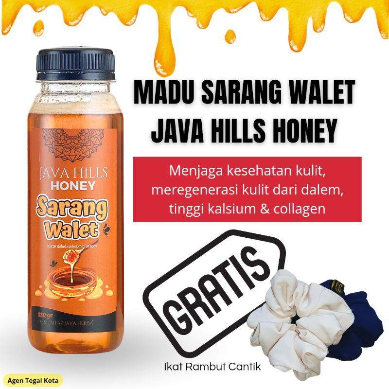 

MADU HERBAL SARANG WALET 330 gram JAVA HILLS HONEY RAW PREMIUM TINGGI KALSIUM DAN KOLAGEN HALAL gratis ikat rambut cantik