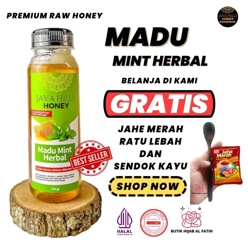 

Java hills honey madu mint 330gr batuk flu asma sinusitis herbal javahiils Mumtaz herbal