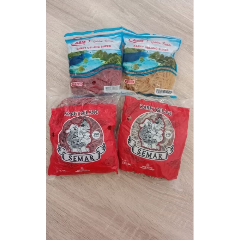 karet gelang / karet pentil / karet kolong besar / karet warna / karet kolong kecil kiloan 250gr