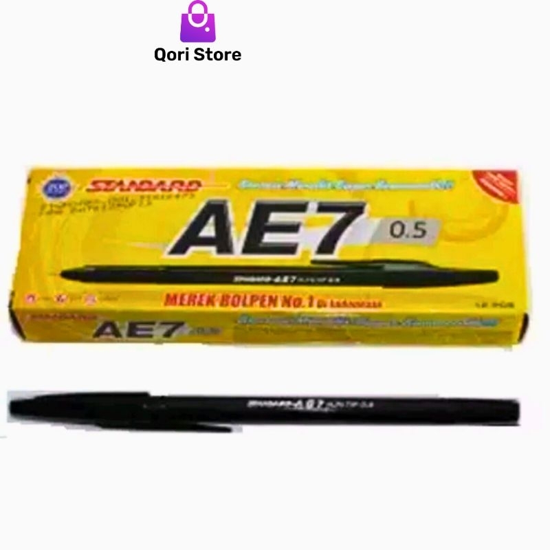 

Qori Store - Pulpen Standard AE7 Hitam 1 Pack isi 12 pcs / Pulpen AE7 1 Pack / Pulpen Standard / Bolpoin Standard AE7 / Pulpen Sekolah / Pulpen Kantor