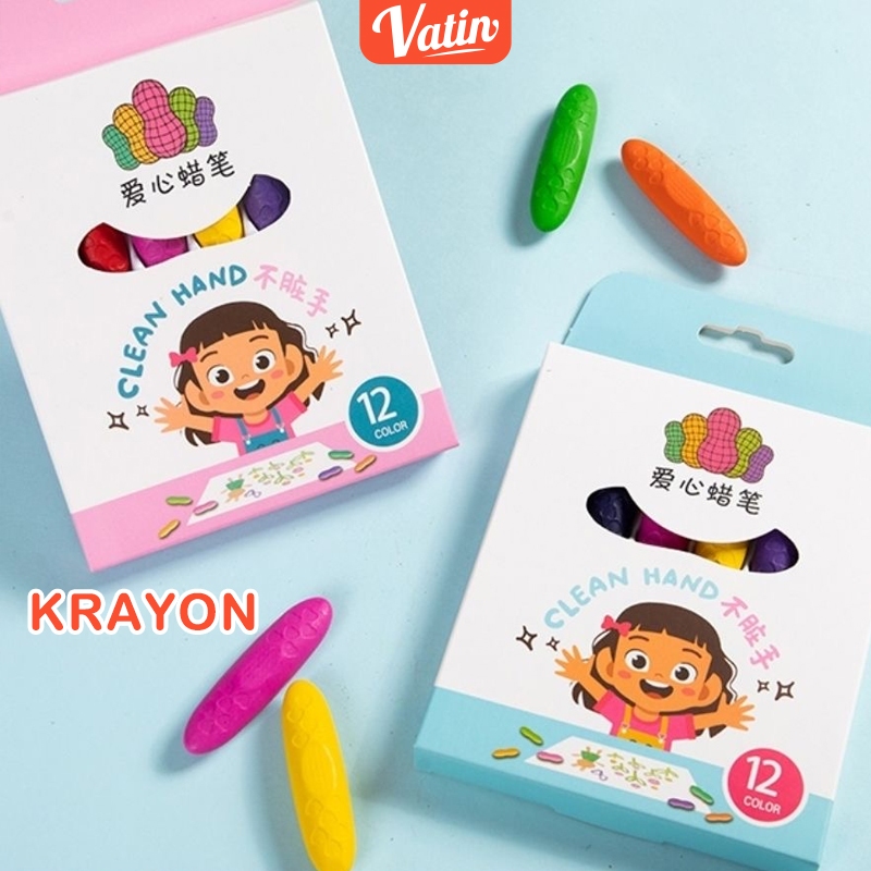 

Magical Crayon 12 pcs 24 pcs Crayons Bayi Anak Peanut Krayon Bentuk Kacang Mudah Dihapus Tidak Mengotori Tangan-Vatin_Shop