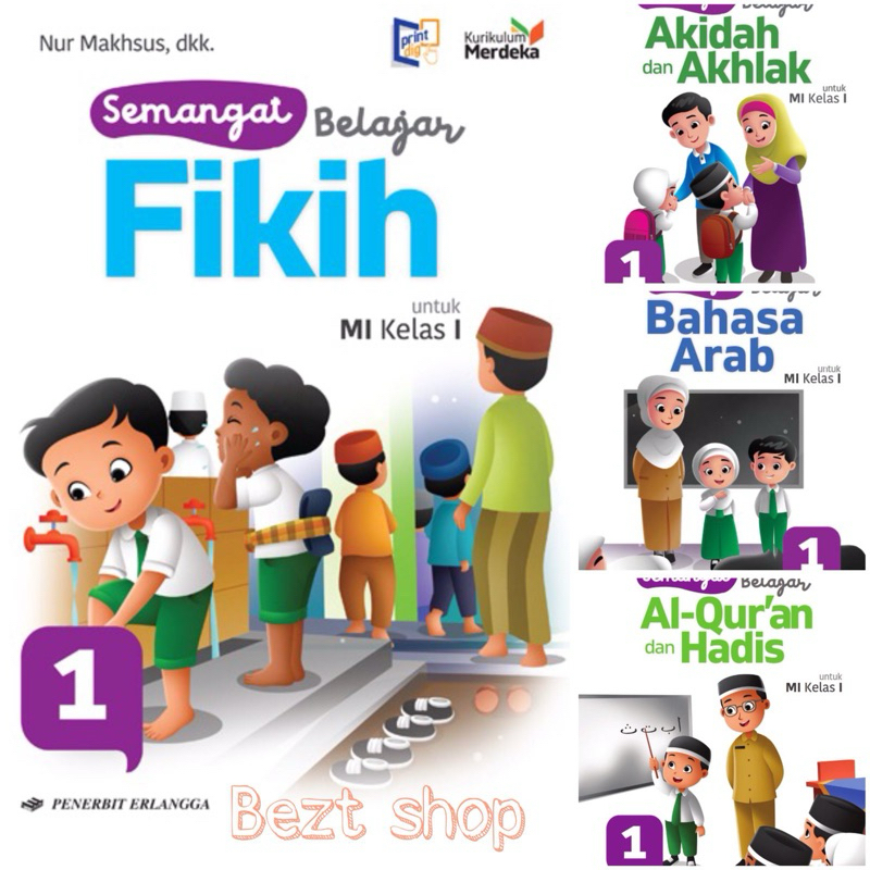 Buku Erlangga Semangat Belajar kelas 1 SD/Mi - BAHASA ARAB / FIKIH / AKIDAH AKHLAK / AL QUR’AN HADIS