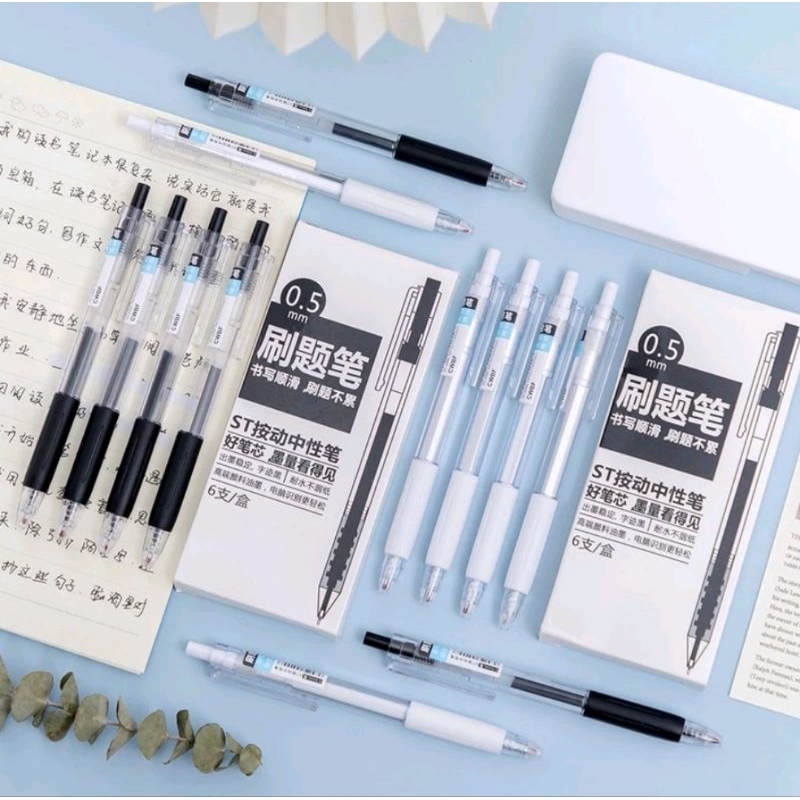 

Pulpen Gel Mekanik Set 6 Pcs Motif Polos Untuk Kuliah Import Premium - JT0023