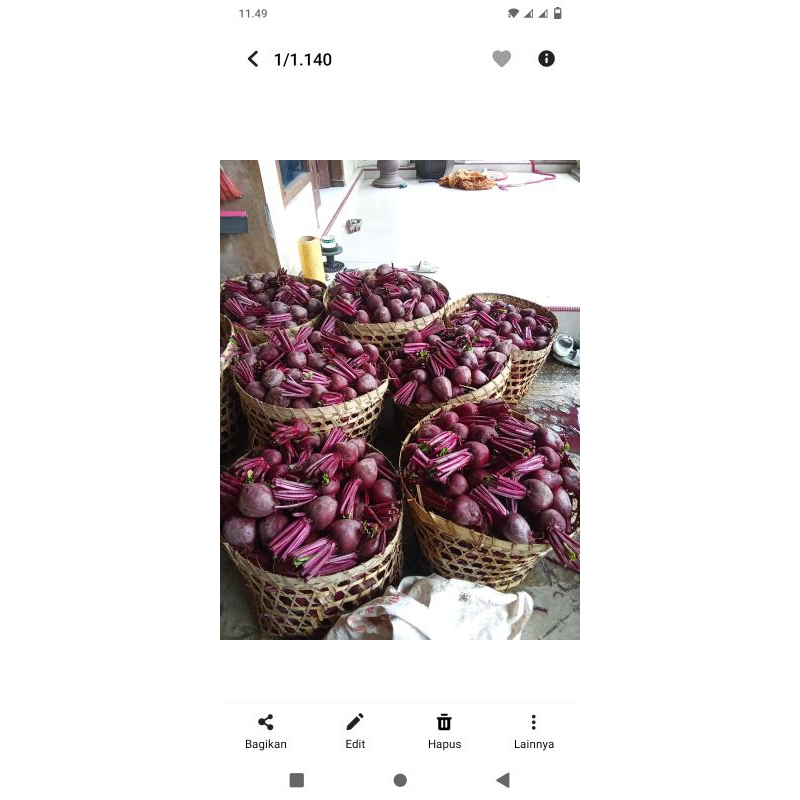 

buah bit/grosir buah beetroot fresh 1kg