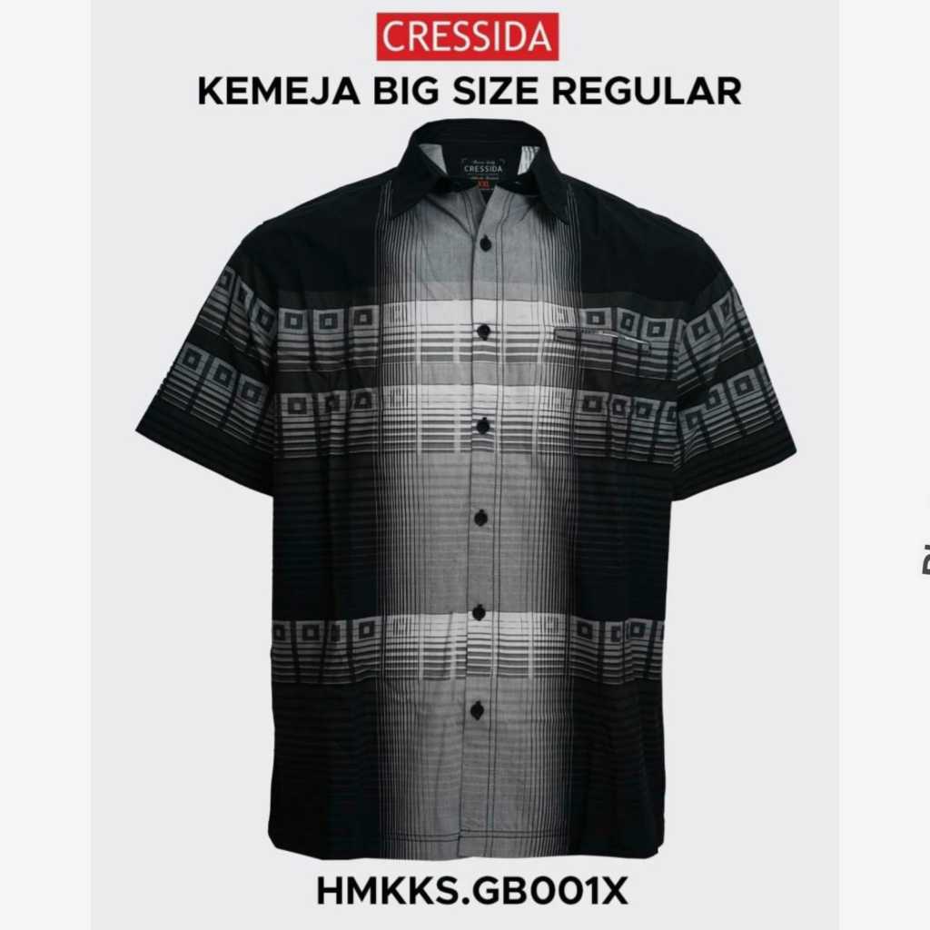 Gof CRESSIDA KOKO/KEMEJA Atasan Baju Muslim Pria Kemeja BigSize Lengan Pendek