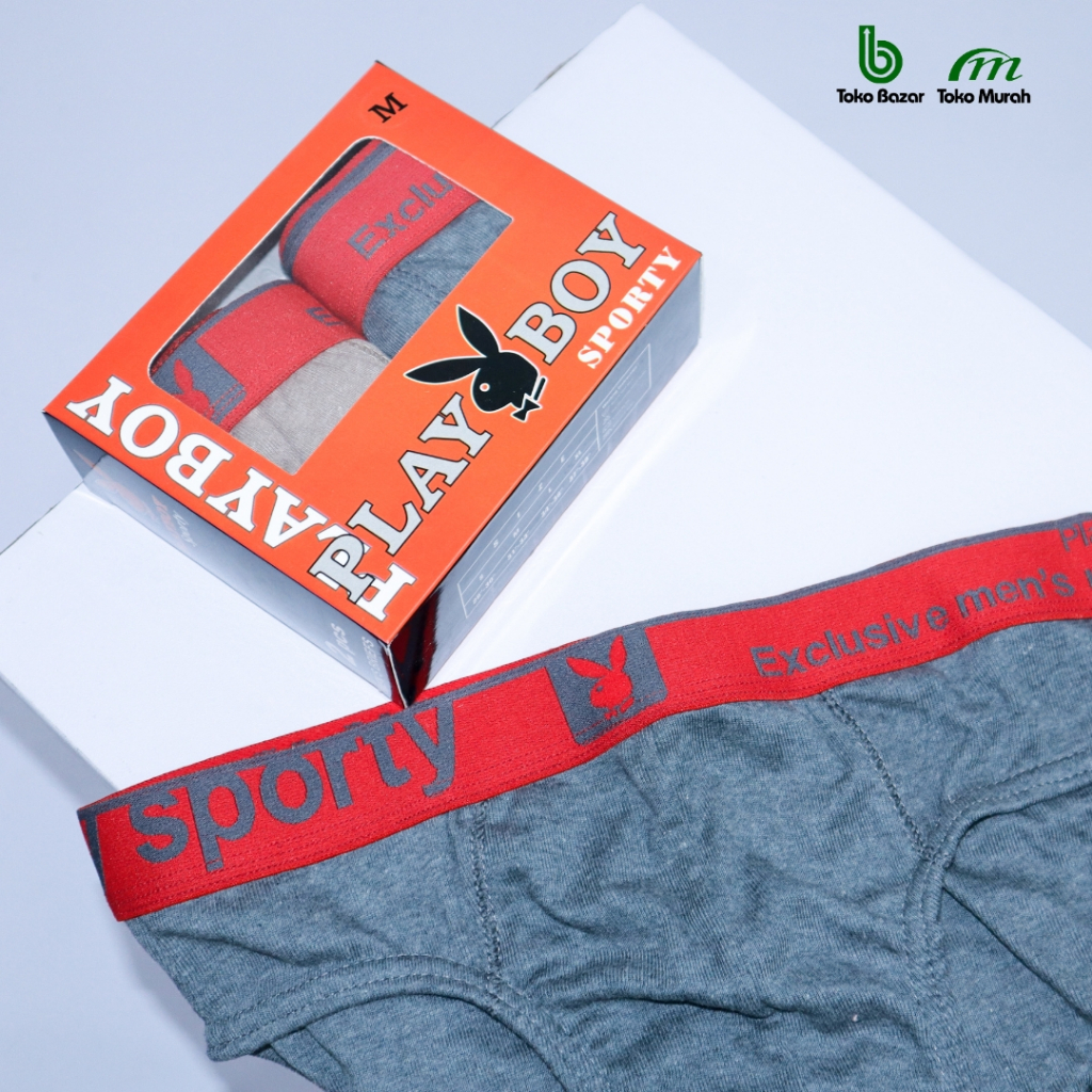 Playboy Sporty Celana Dalam Pria | CD Pria isi 2 | Pakaian Dalam Pria