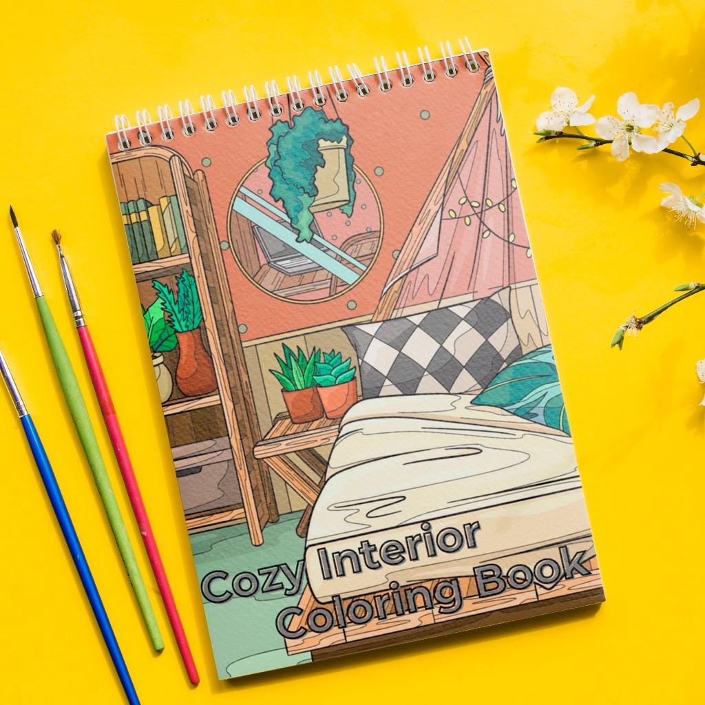 

Coloring Book Cozy Interior Edition - Aesthetic Interior - Buku Mewarnai Dewasa