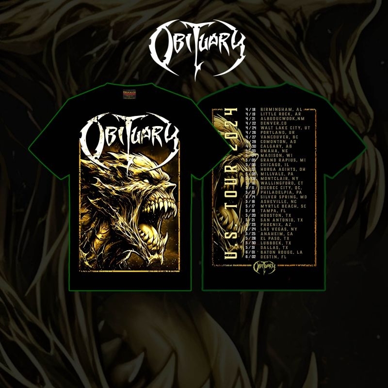 OBITUARY TOUR USA 2024 SHIRT