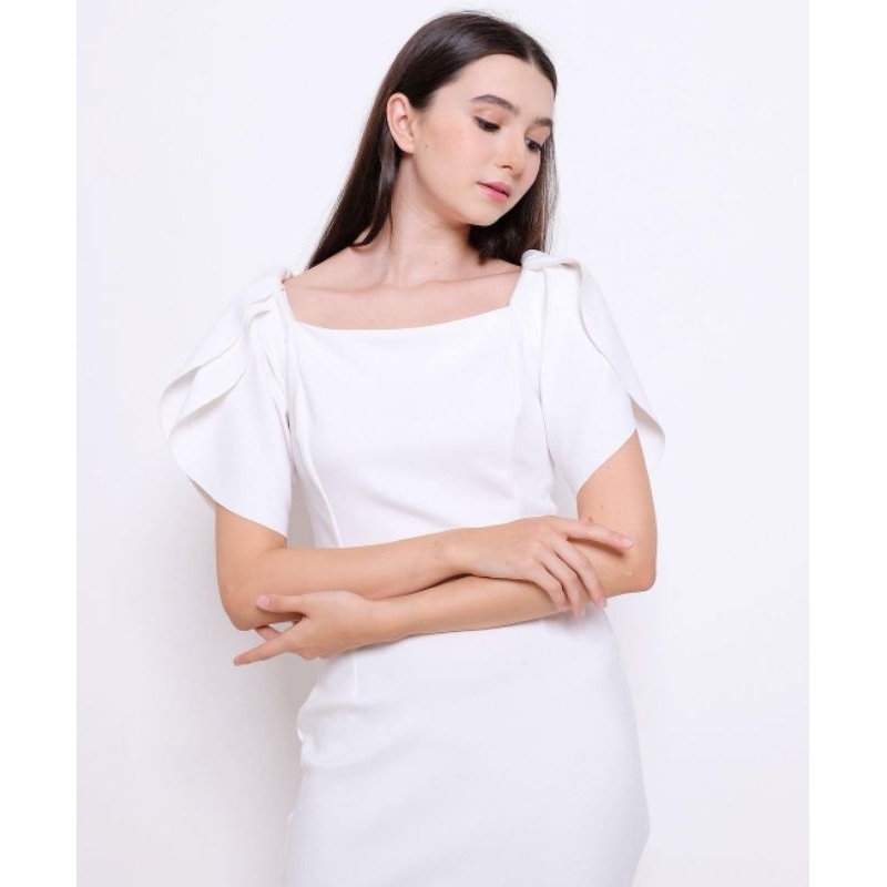 Dress Scuba Polos Hitam/Putih