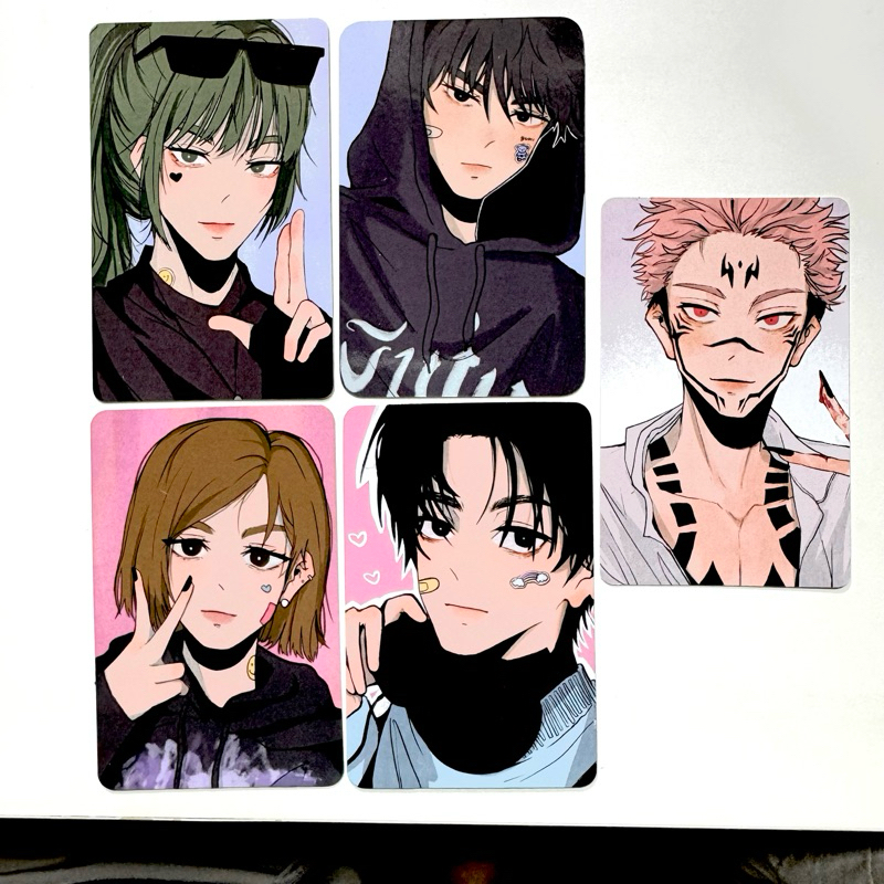 [ WTS ] PHOTOCARD PC ANIMERCH FANMADE BY 6BAJI JUJUTSU KAISEN JJK BLACKFLASH SET