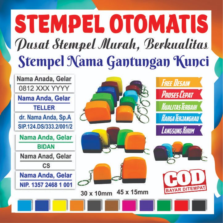 

Stempel Nama Dokter / Perawat / Guru Gantungan Kunci