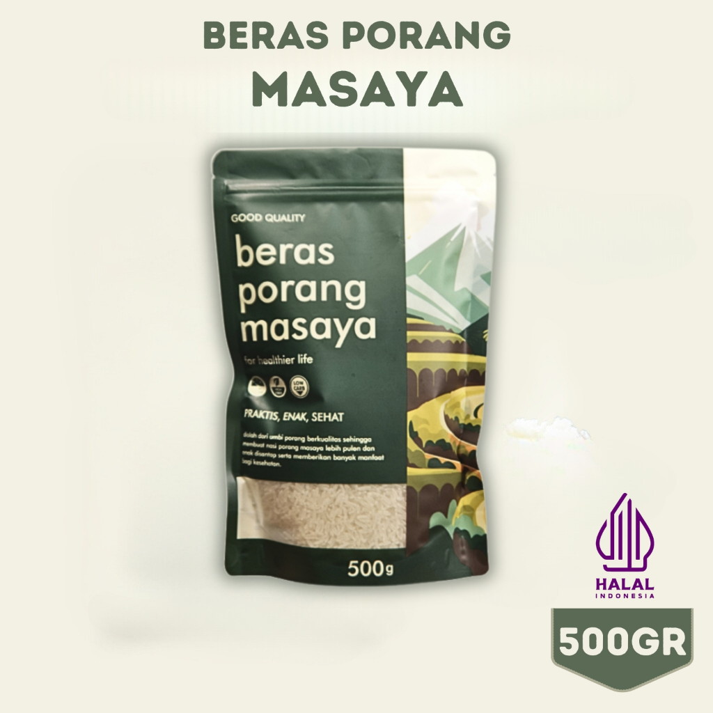 

MASAYA 500gram Beras Porang Konjac shirataki Rice Diet Rendah Kalori Organik